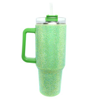 RHINESTONE ENCRUSTED STAINLESS STEEL TUMBLER
